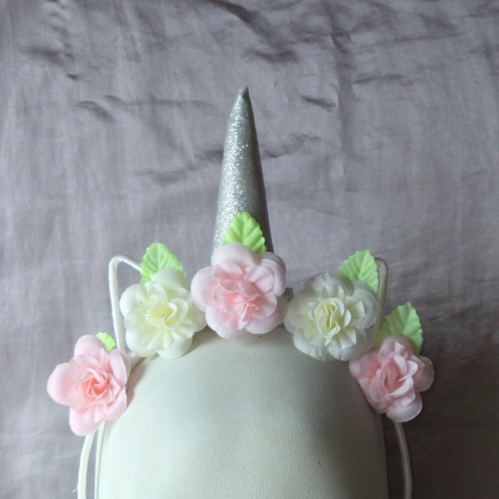 6 (SIX) Unicorn Birthday Party or other Special Occasion Headbands with Flowers